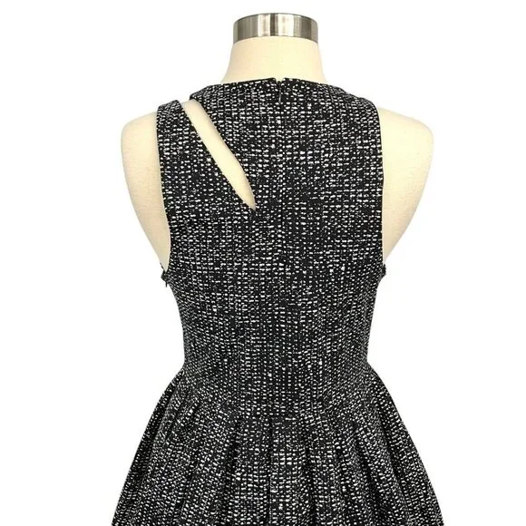 Cinq a Sept Pandora Cocktail Dress Size 6 Sleeveless Black Cutouts Pockets - Picture 10 of 15